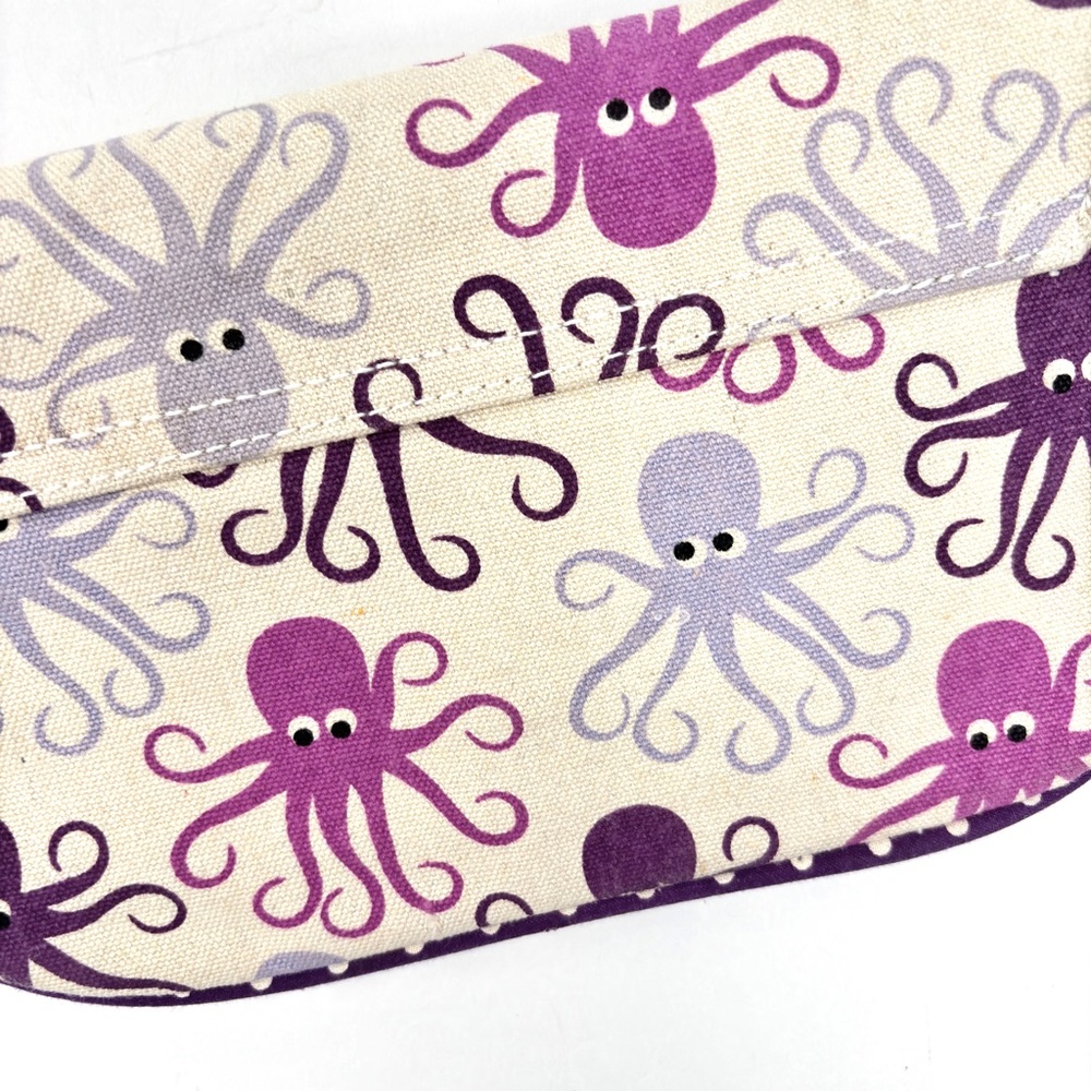 Bungalow 360 Octopus Print Canvas Wristlet Clutch Purse - Picture 5 of 16